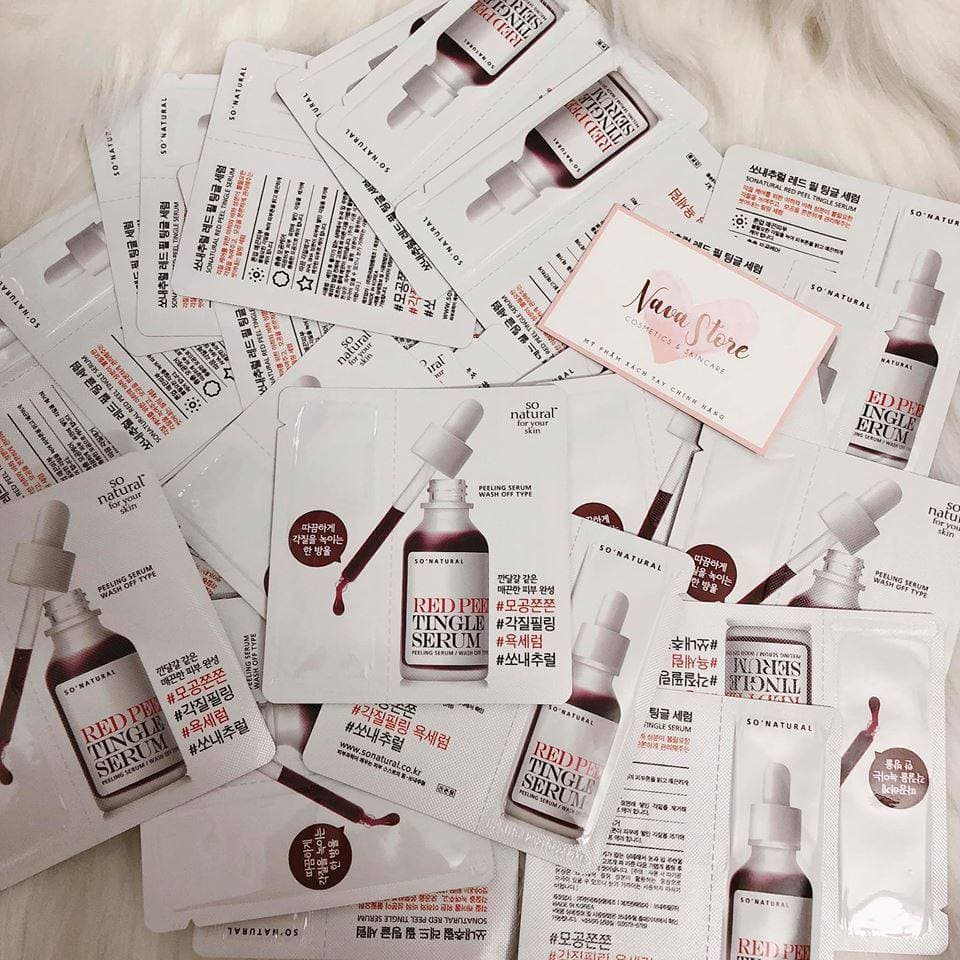 [HCM](Hộp 5 miếng) Sample Red Peel Tingle Serum 2.5ml - Peel da không bong tróc