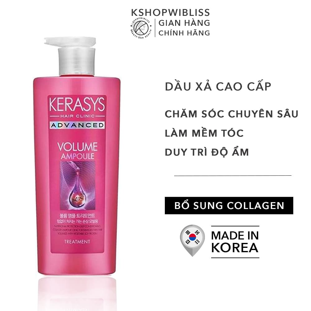 Dầu Xả Phục Hồi Tóc Chắc Khỏe Kerasys Advanced Ampoule Treatment Volume 600ml
