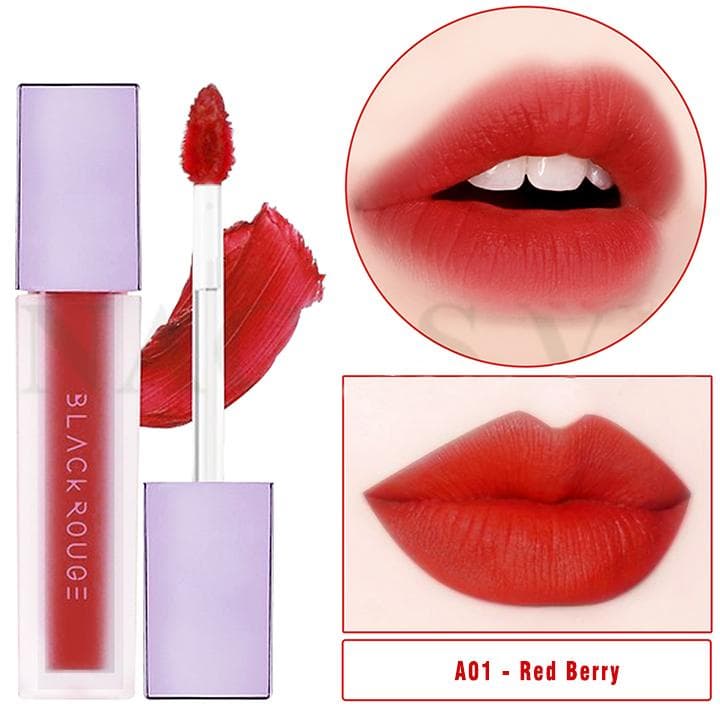 [Version 2] Son Kem Lì Black Rouge Air Fit Velvet Tint Hàn Quốc (A01: Red Berry)