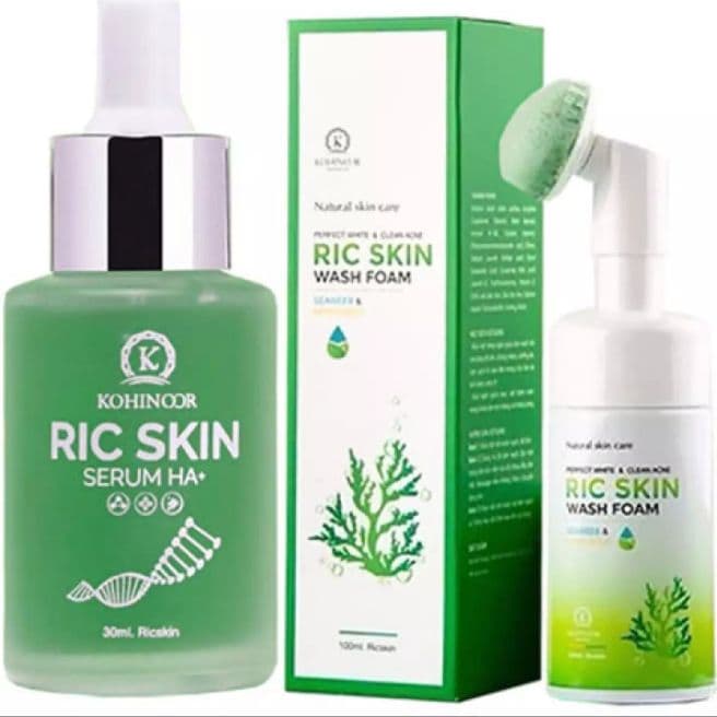 Combo SERUM & sữa rửa mặt RICSKIN