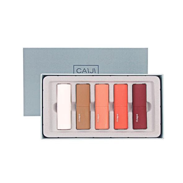 Son Sáp Lì CAIJI Mousse Velvet Lipstick Full Set 5 Cây Nội Địa Trung ST01