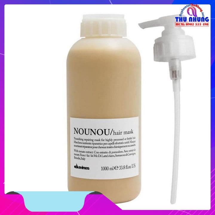 Hấp dầu davines Nounou Hair mask cho tóc khô hư tổn 1000ml