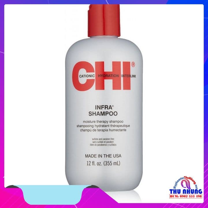 [HCM]Dầu gội CHI Infra Moisture Therapy shampoo siêu mượt cho tóc khô hư tổn  355ml