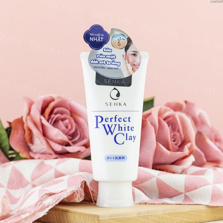 [HCM]Sữa rửa mặt tạo bọt chiết xuất đất sét trắng Senka Perfect White Clay 50g - 120g Nhật