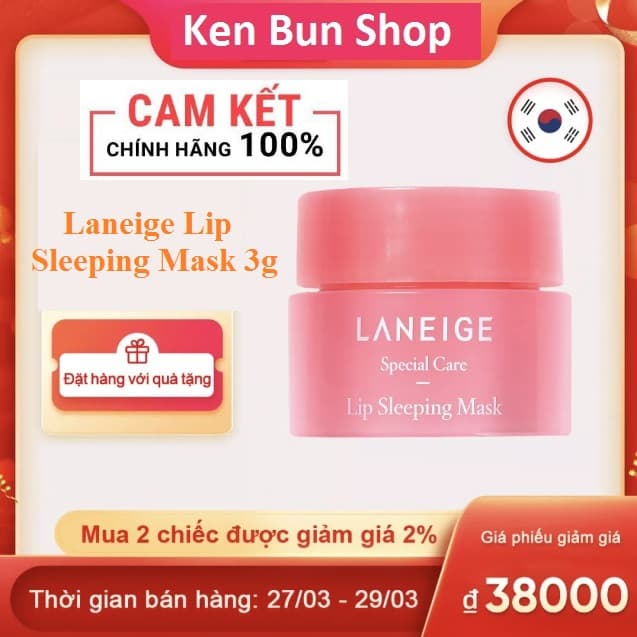 Mặt Nạ Ngủ Cho Môi Laneige Mini Lip Sleeping Mask 3g [ Chính Hãng Date 2023 ]