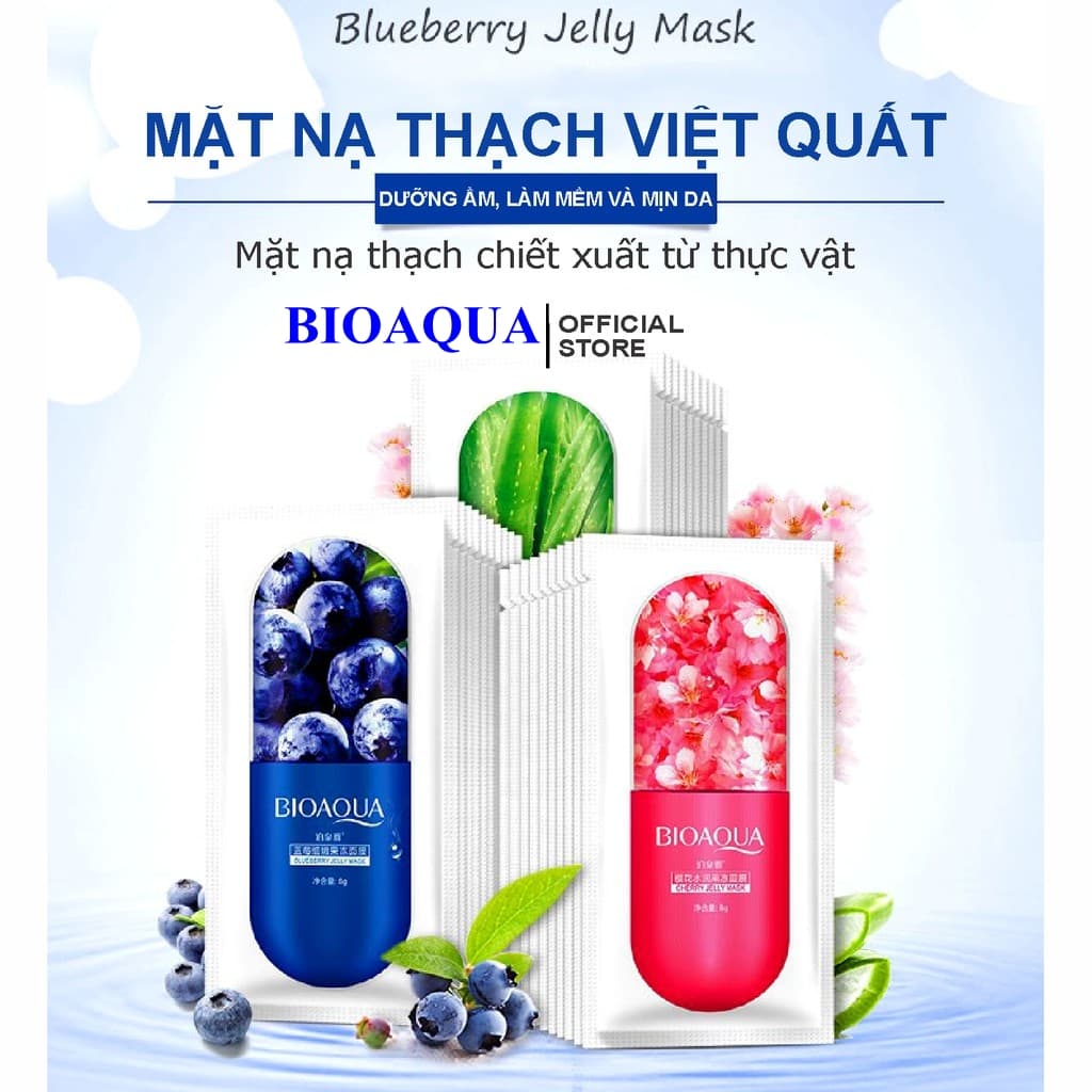[HCM]COMBO 10 Mặt Nạ Thạch - Mask ngủ Bioaqua - Mặt Nạ Ngủ Dưỡng Da Jelly Mask