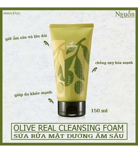 Sữa rửa mặt Olive sạch sâu dưỡng ẩm Hàn Quốc 150ml