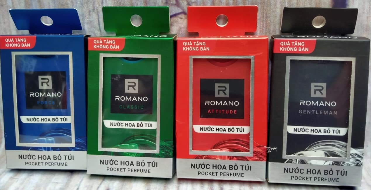 [HCM]Nước Hoa bỏ Túi 250 lần Xịt Thơm 6-8 Tiếng Romano 18ml