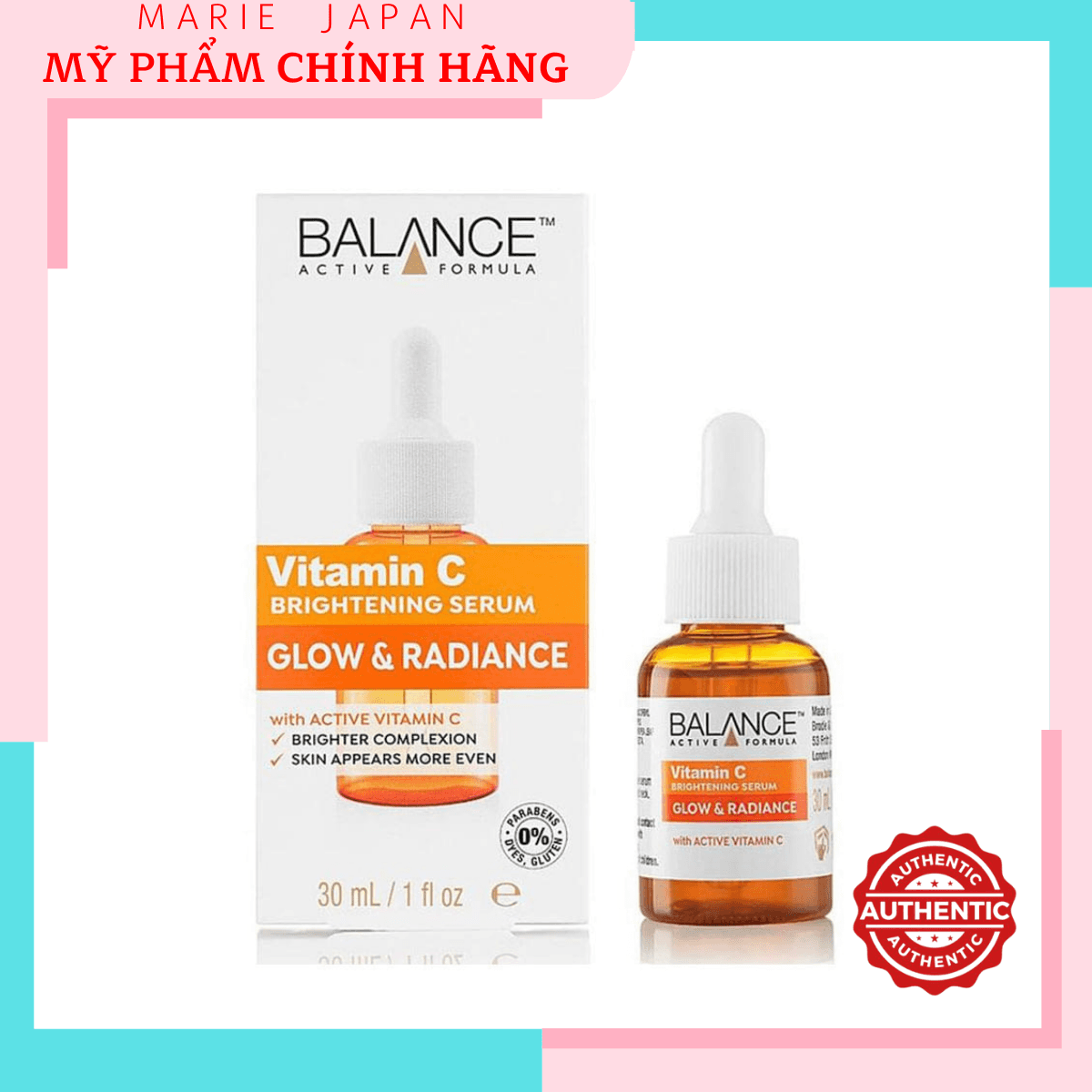 [HCM]Serum Trắng Da Mờ Thâm Balance Active Formula Vitamin C Brightening 30ml