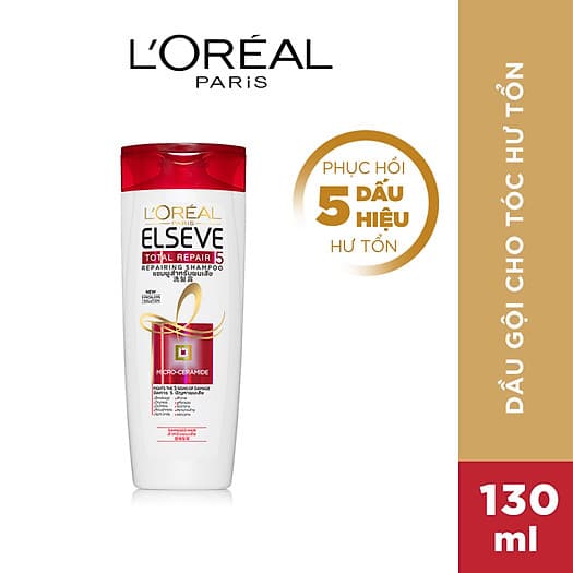 [HCM]Dầu Gội Phục Hồi Tóc Hư Tổn LOreal Paris Elseve Total Repair 5 Repairing Shampoo 130ml