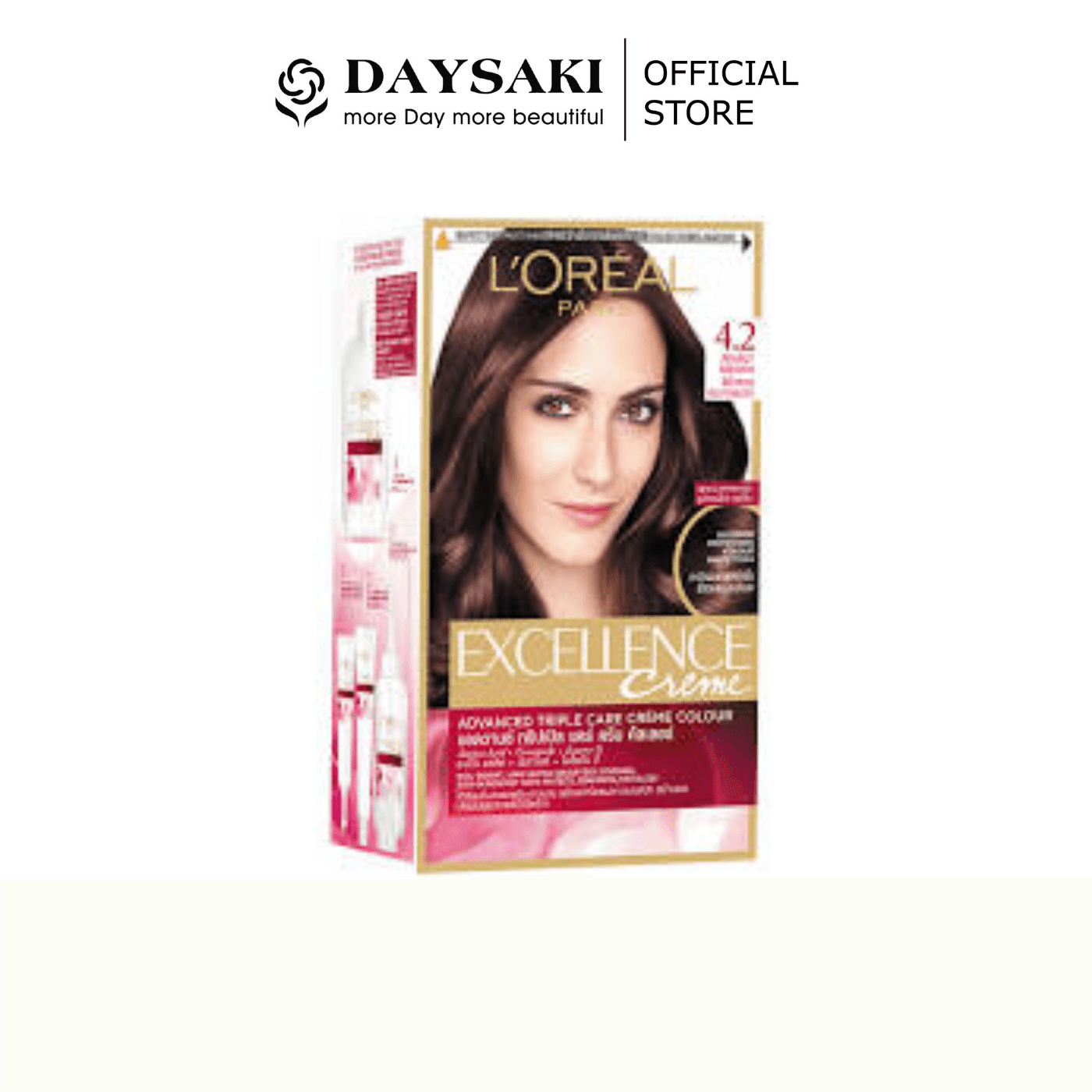 [HCM]LOreal  Màu Nhuộm Dưỡng Tóc Phủ Bạc 4.2 Nâu Ánh Tím - Excellence Crème #4.2 Pearly Brown 172ml