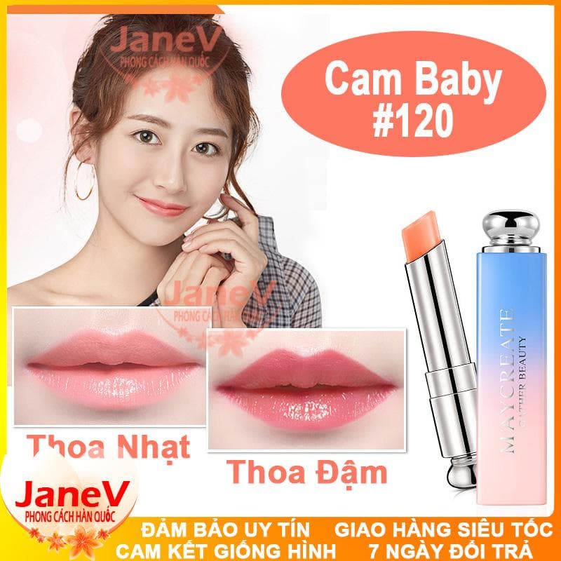 [HCM]Son Môi Đổi Màu Dưỡng Ẩm Maycreate MCE116