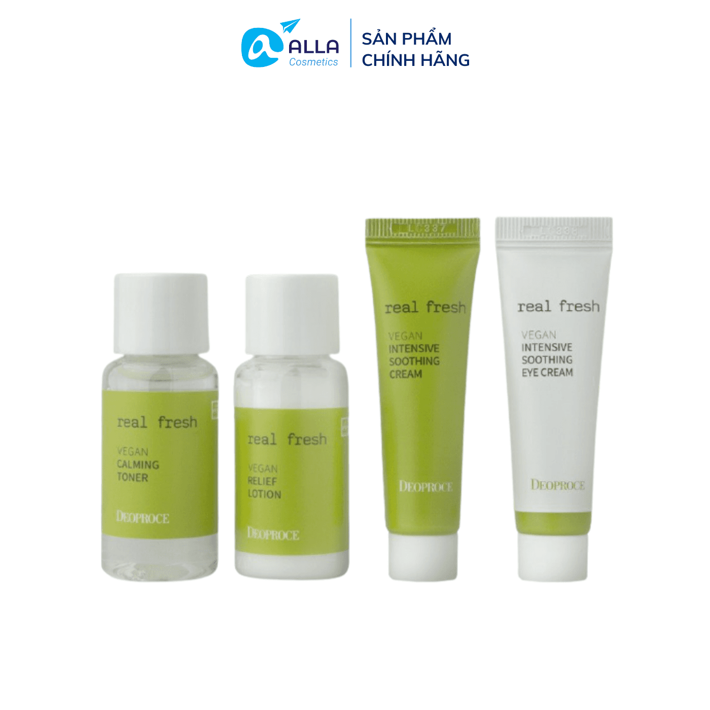 [HCM]Bộ dưỡng da mini Chiết xuất Thảo mộc Deoproce Real Fresh Vegan Mini Kit