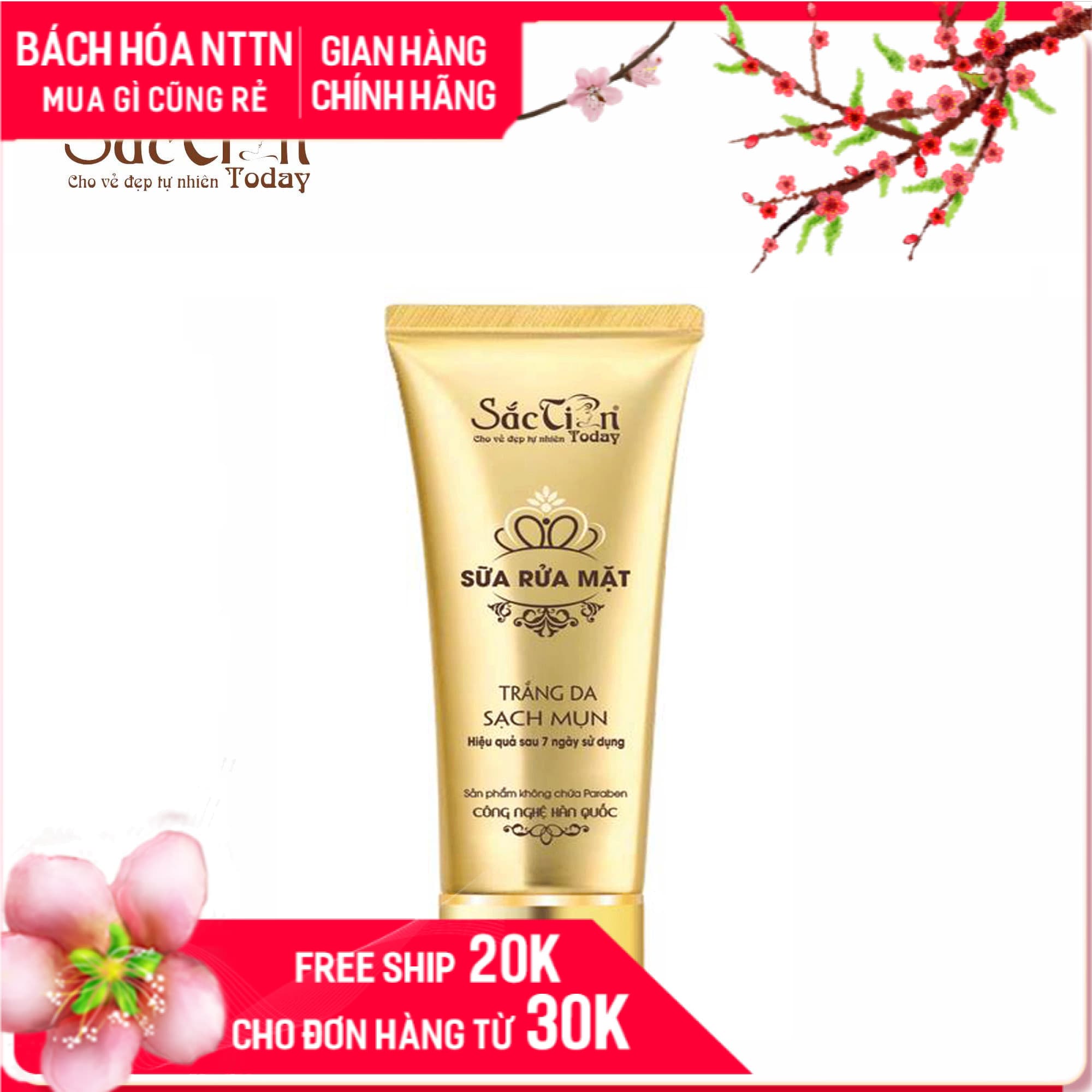 Sữa rửa mặt Sắc Tiên Today (100ml) ngăn ngừa mụn cho namnữ làm trắng da mềm mịn giảm thâm mụn cho da dầu công nghệ Hàn Quốc