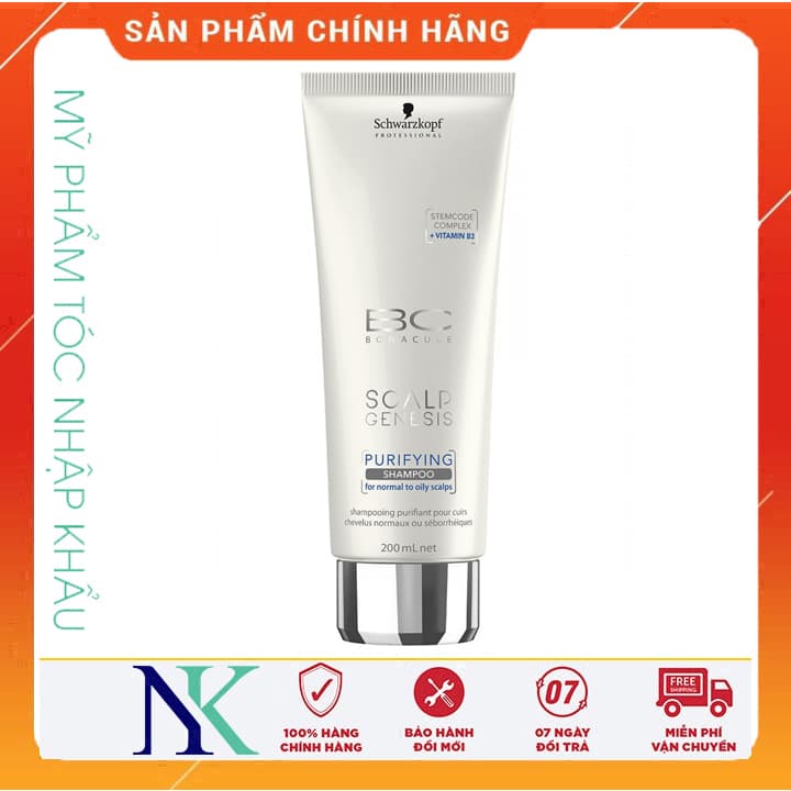 [HCM]Dầu Gội Schwarzkopf Purifying Dành Cho Tóc & Da Đầu Dầu 200Ml