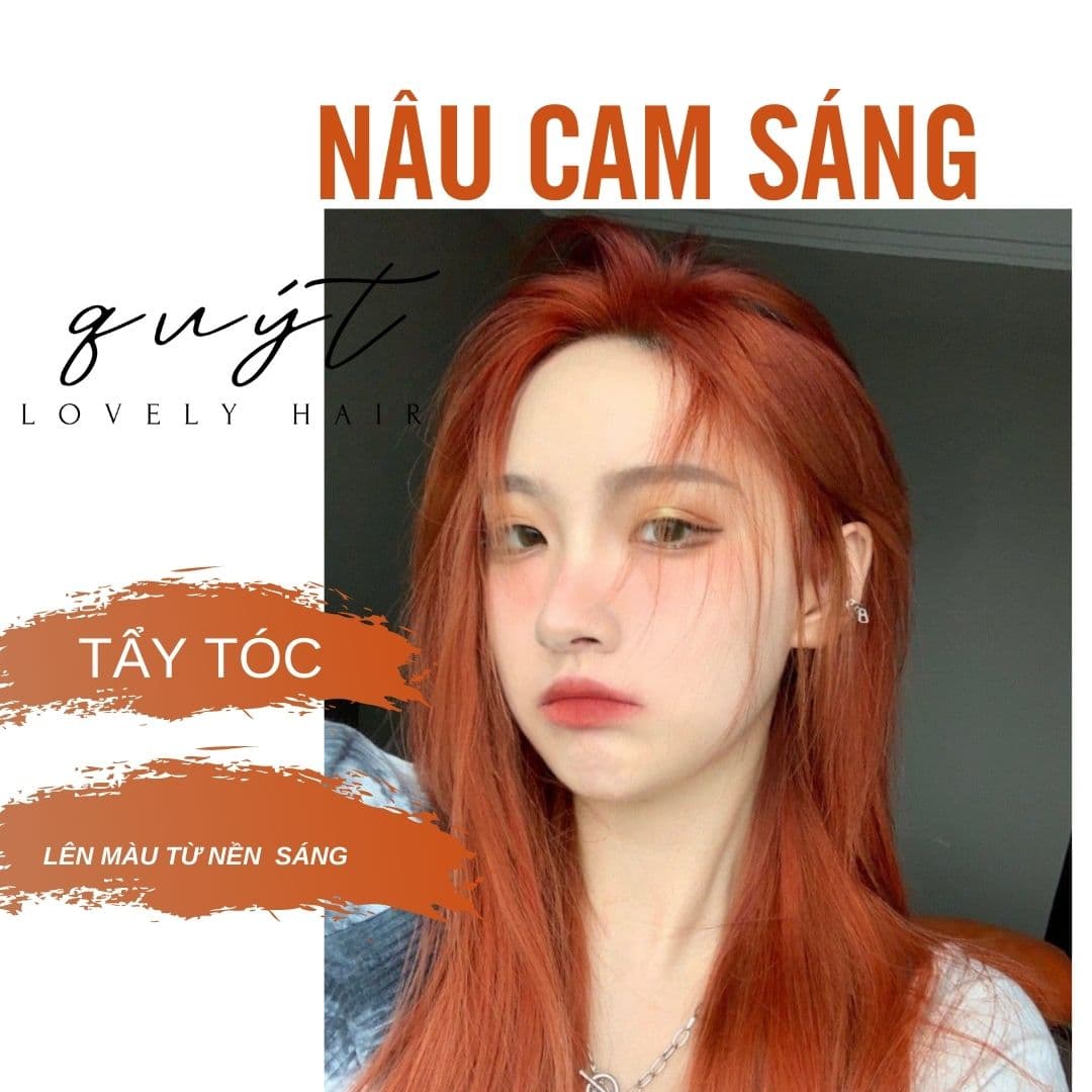 [HCM]THUỐC NHUỘM TÓC MÀU CAM SÁNG+TẶNG OXY-LÊN TỪ TÓC CÓ NỀN