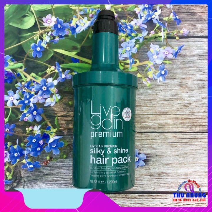 [HCM]Dầu hấp ủ tóc suôn mượt nước hoa Livegain Premium Silky & Shine Hair Pack 1200ml