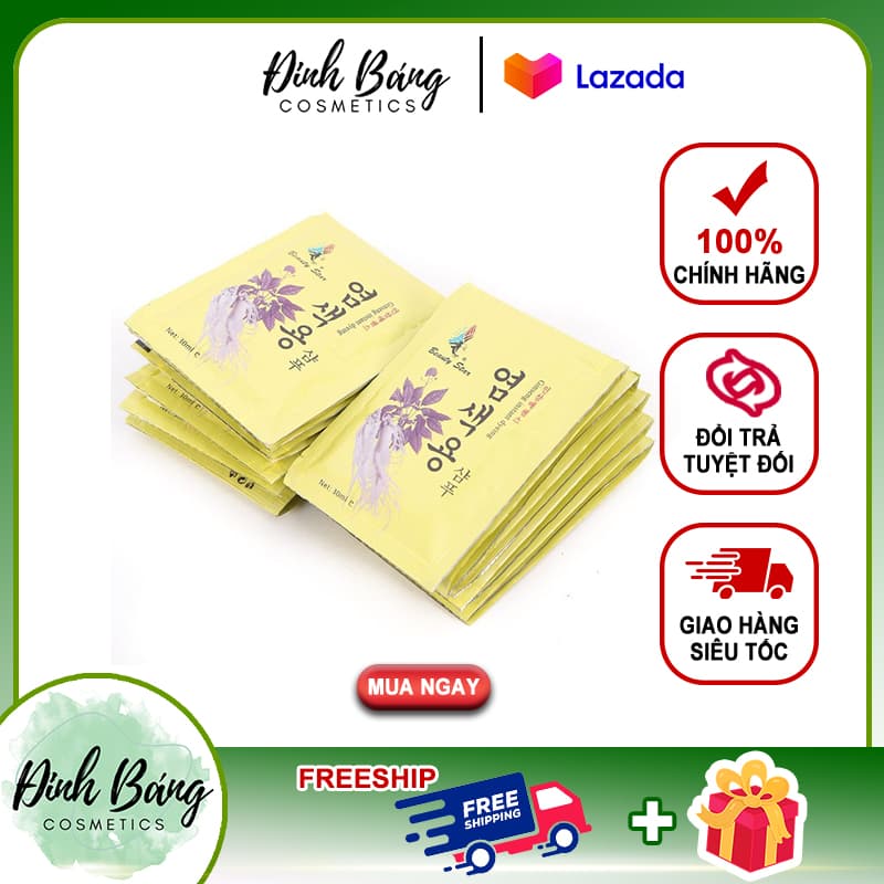 [HCM]Set 10 Gói Dầu Gội Đen Tóc Nhân Sâm Beauty Star Hàn Quốc - Kho Sỉ Đình Bằng