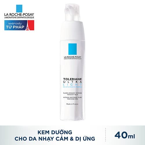 [HCM]Kem Dưỡng Làm Dịu Nhẹ Giúp Dưỡng Ẩm Làm Dịu Tức Thì Cho Da Rất Nhạy Cảm Dị Ứng La Roche-Posay Toleriane Ultra Light 40ml