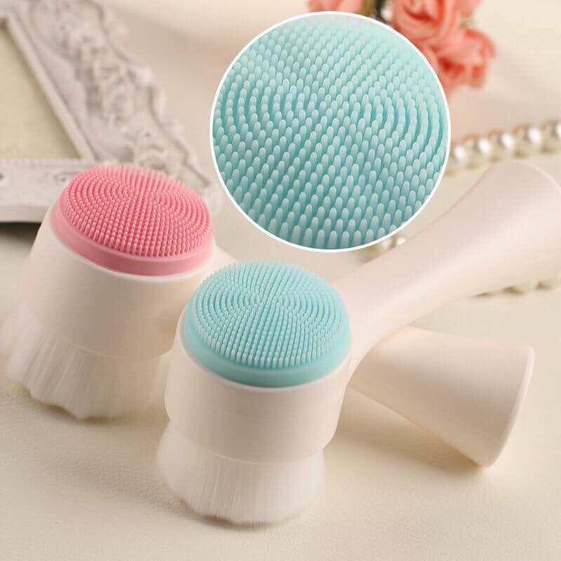 Cọ rửa mặt 2 đầu cầm tay máy rửa mặt cầm tay cao cấp dụng cụ làm đẹp máy rửa mặt làm sạch da mặt dành cho da nhạy cảm  máy chăm sóc da mặt cao cap rửa sạch tế bào bẩn