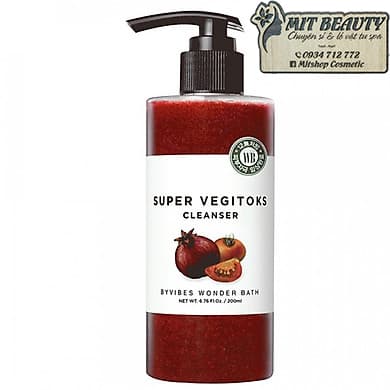 [HCM][Màu đỏ] Sữa Rửa Mặt Thải Độc Rau Củ Super Vegitoks Cleanse Chai 300ml