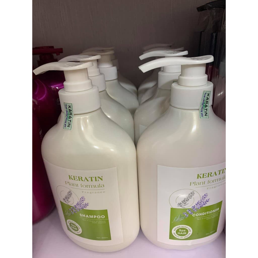 Cặp dầu gội xả KERATIN PLANT FORMULA 800ml x2
