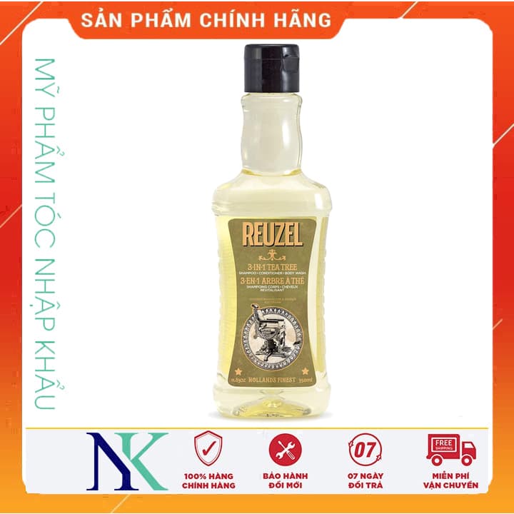 [HCM]Dầu Gội - Dầu Xã - Sữa Tắm Reuzel 3-In-1 Tea Tree 350Ml