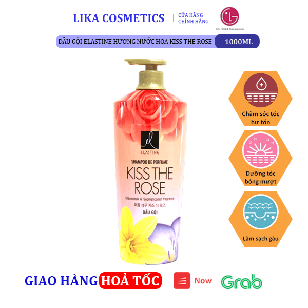 [HCM]Dầu gội Elastine hương nước hoa Kiss The Rose 1000ml 8935030220857