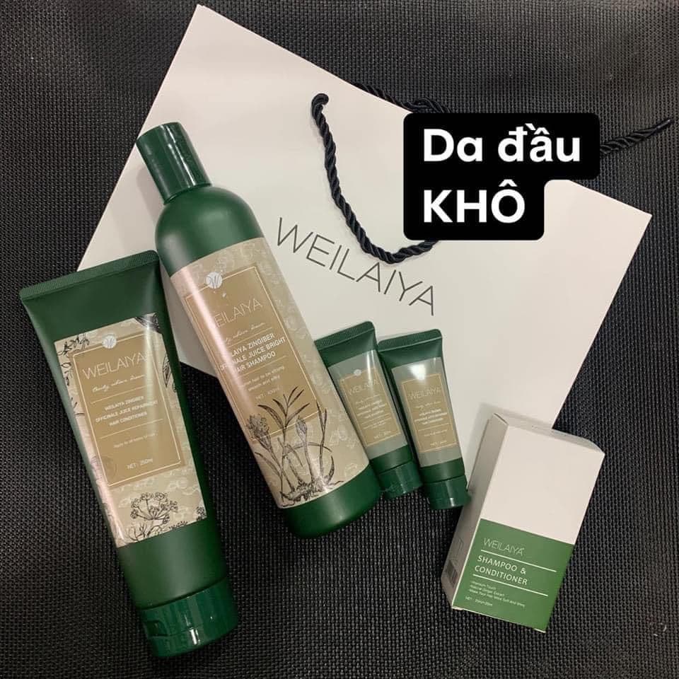 [HCM]Bộ dầu gội xả gừng Weilaiya giảm rụng tóc kích mọc tóc phục hồi tóc khô xơ hư tổn | Hàng Chính Hãng