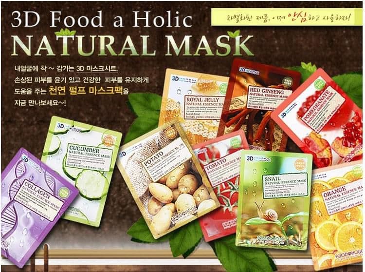 Mặt Nạ Dưỡng Da 3D Foodaholic Hàn Quốc