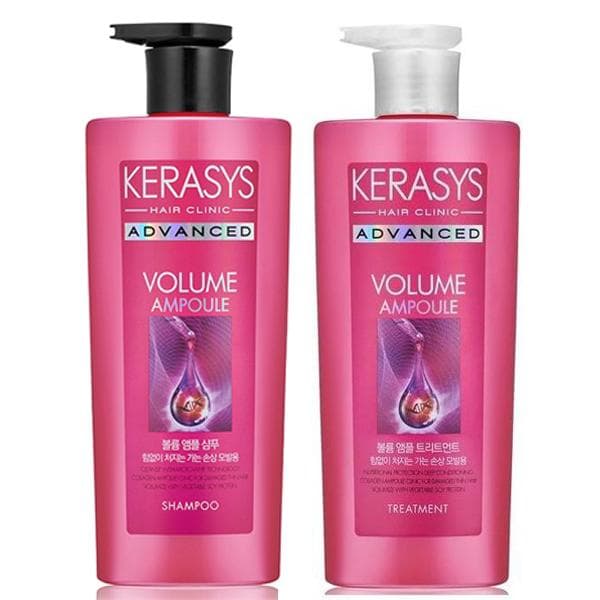 Cặp dầu gội/xả Kerasys Advanced Ampoule Volume Hàn Quốc (2x600ml)