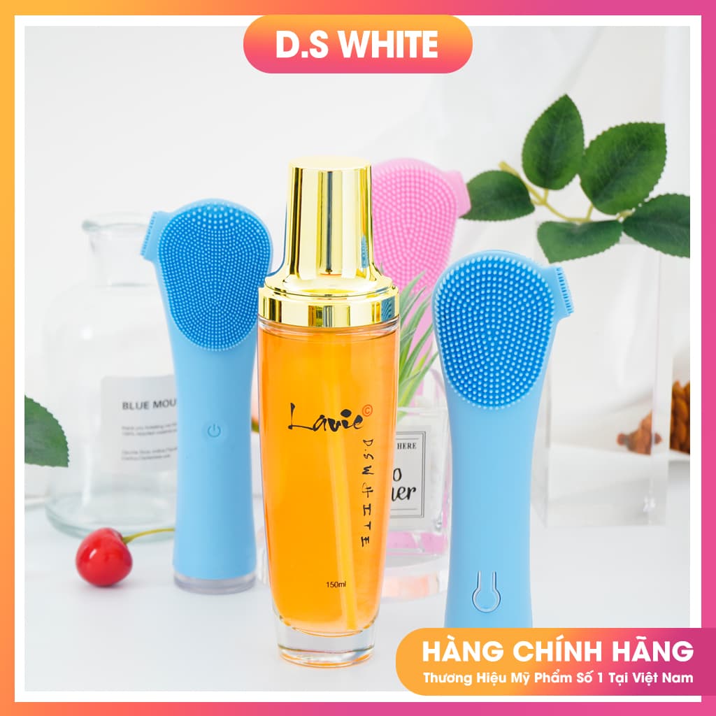 [HCM][COMBO] Sữa Rửa Mặt Căng Bóng Da Mặt Kiềm Dầu Nhờn Lavie + Máy Rửa Mặt Silicon 2 Màu Xanh Và Hồng