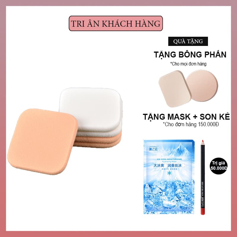 Mút trang điểm Bông tán kem Mút tán phấn Miếng mút trang điểm siêu Cute đẹp mịn đàn hồi cực tốt (màu ngẫu nhiên)(KHUYẾN MÃI 3 NGÀY)