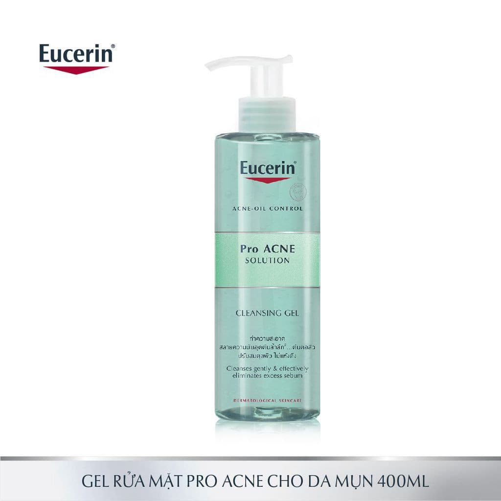 [HCM]Sữa Rửa Mặt Da Dầu Mụn Eucerin Pro ACNE Solution Cleansing 200ml