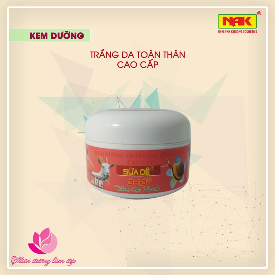 Kem dưỡng trắng da toàn thân Cao Cấp Q-10 SỮA DÊ - 300g