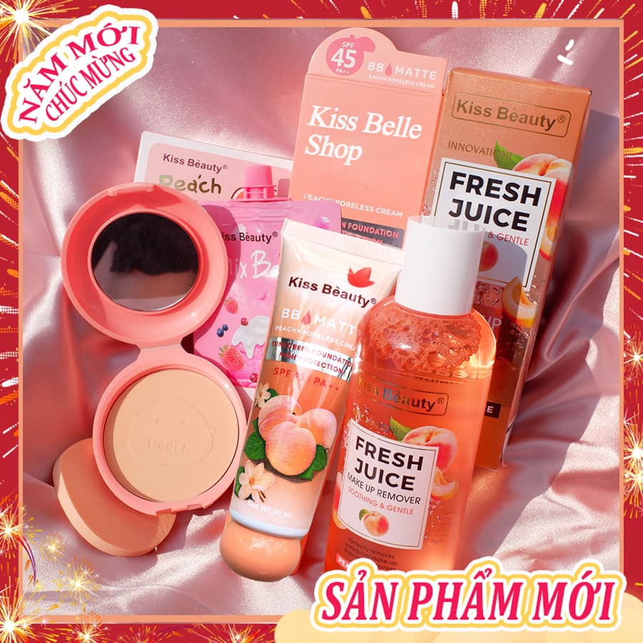 [HCM]【Kiss Belle Shop】Bộ trang điểm cơ bản cho mặt + Bộ tẩy trang (Mặt nạ + BB Cream + Phấn trang điểm + Tẩy trang)