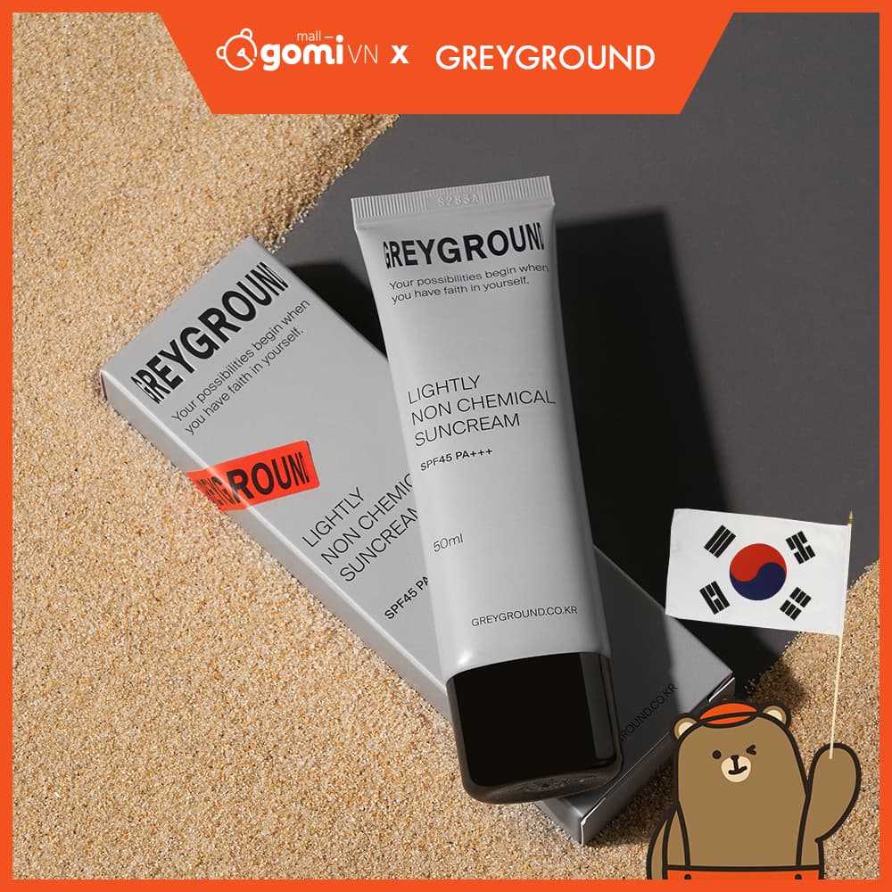[HCM]Kem Chống Nắng Không Bết Dính Greyground Lightly Non Chemical Suncream 50ml GomiMall