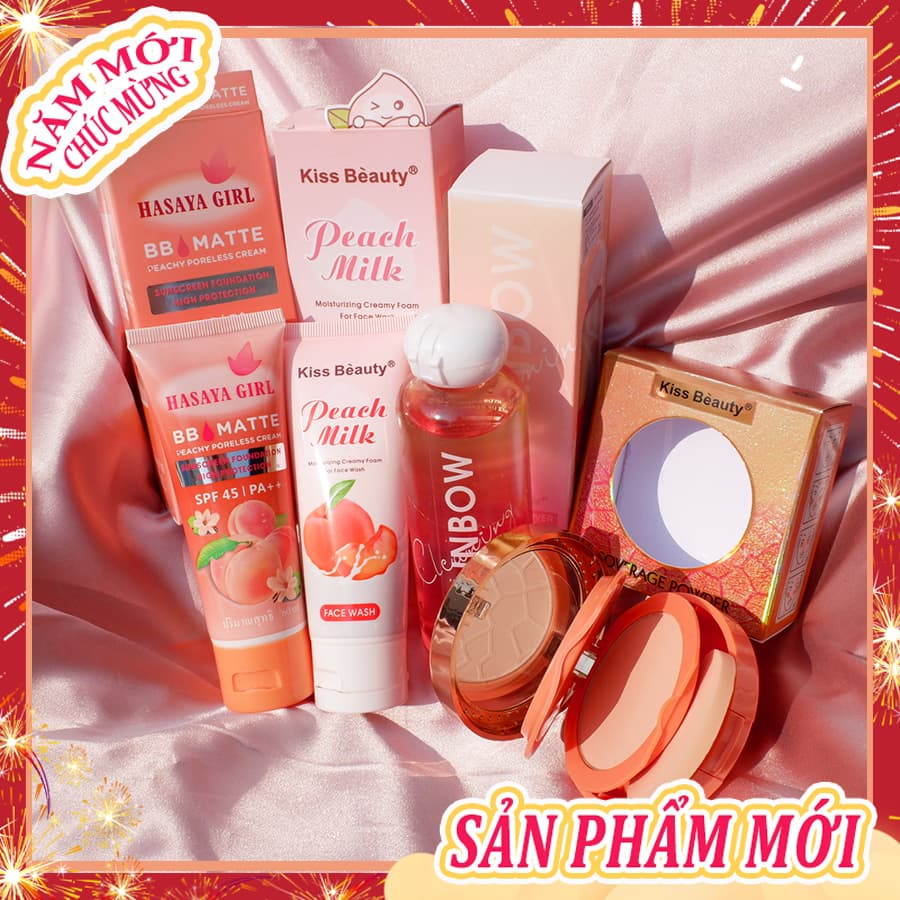 [HCM]【Kiss Belle Shop】 Bộ mỹ phẩm nền trang điểm + Bộ tẩy trang(kem BB+Phấn trang điểm+Nước và dầu tẩy trang+Sữa rửa mặt)