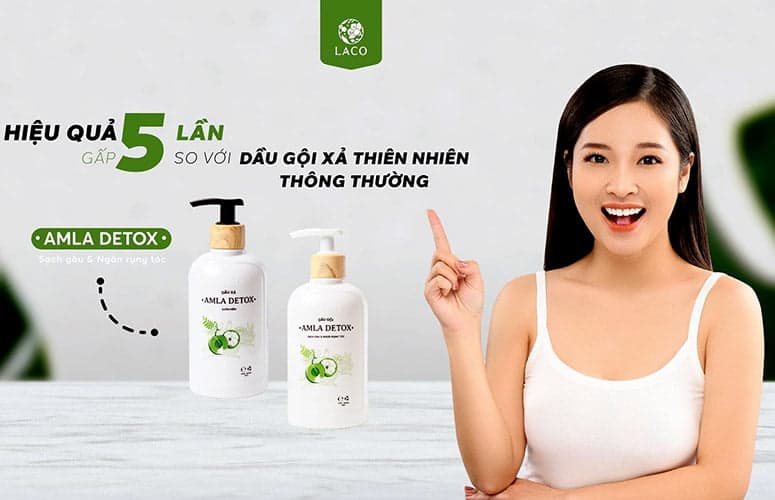 DẦU GỘI SẠCH GÀU VÀ NGỪA RỤNG TÓC AMLA DETOX DƯỠNG CHẤT
