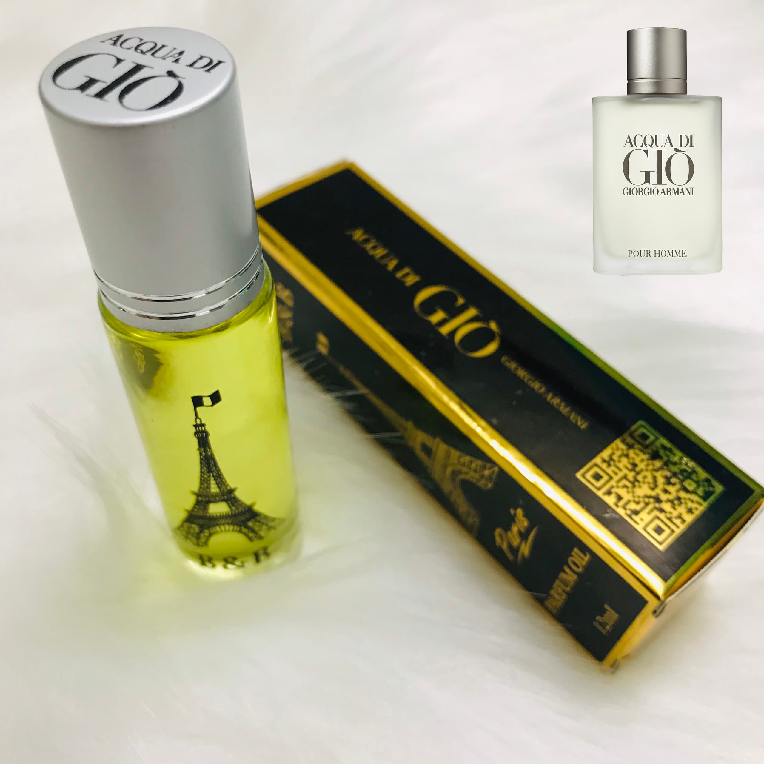 [Thơm lâu 14 tiếng] Tinh dầu nước hoa nam BB Aqua di Giò dạng lăn 12ml lưu hương 24 tiếng