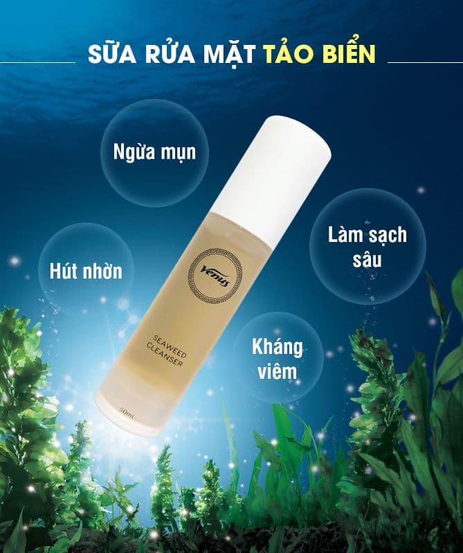 [HCM]Sữa Rửa Mặt Tảo Biển Venus Dạng Gel Ngăn Ngừa Mụn
