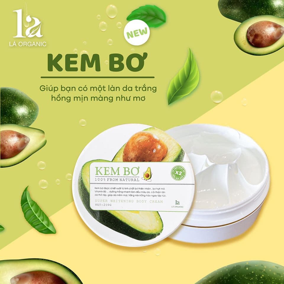 Kem Dưỡng Trắng Da Body Bơ 200g