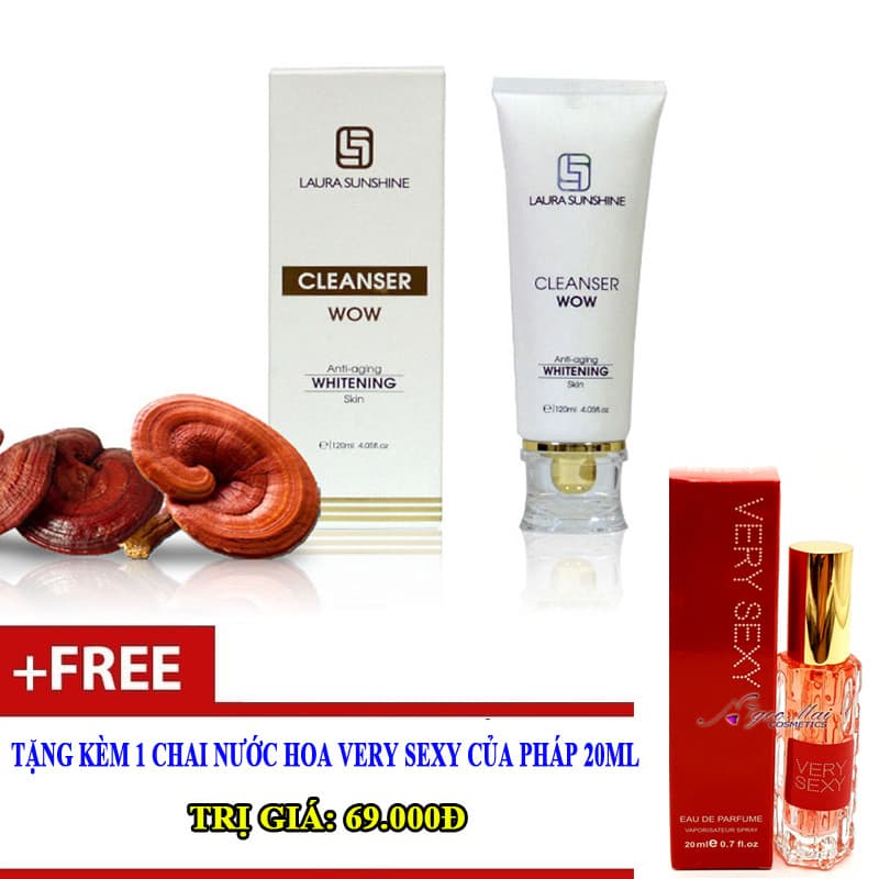 [HCM]Sữa rửa mặt cao cấp cho da nhờn mụn làm sáng da ngừa mụn cám sữa rửa mặt Wow mỹ phẩm Nhật Kim Anh LAURA SUNSHINE - 120ml (Quà Tặng)