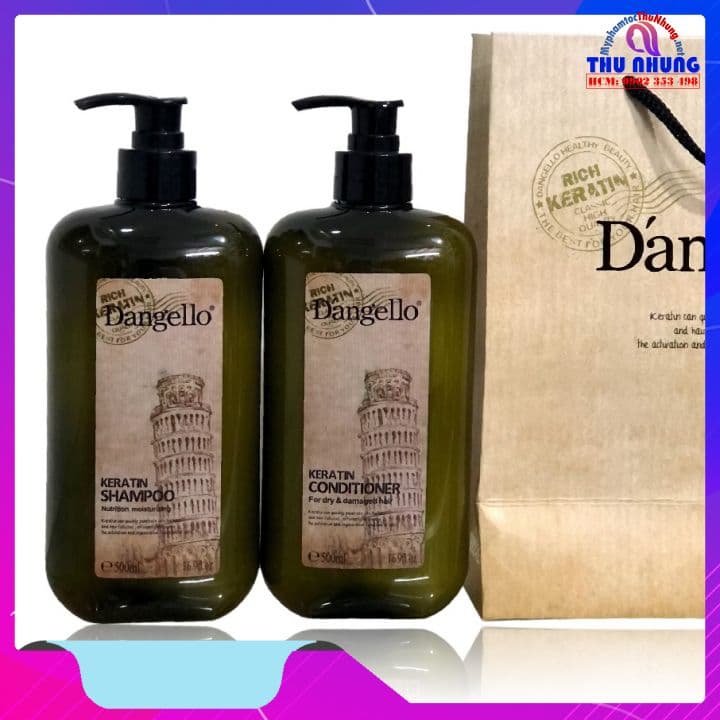 [HCM]Dầu gội xả  Dangello Keratin siêu mượt 500ml