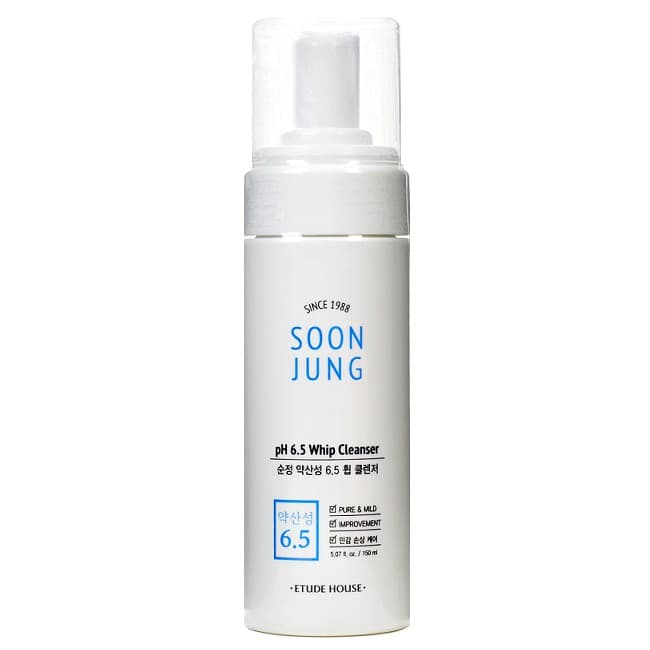 Sữa rửa mặt Soon Jung pH 6.5 Whip Cleanser giúp làm sạch sâu mọi ngách ngách trên da mặt một cách hiệu quả độ pH 65 phù hợp cho da
