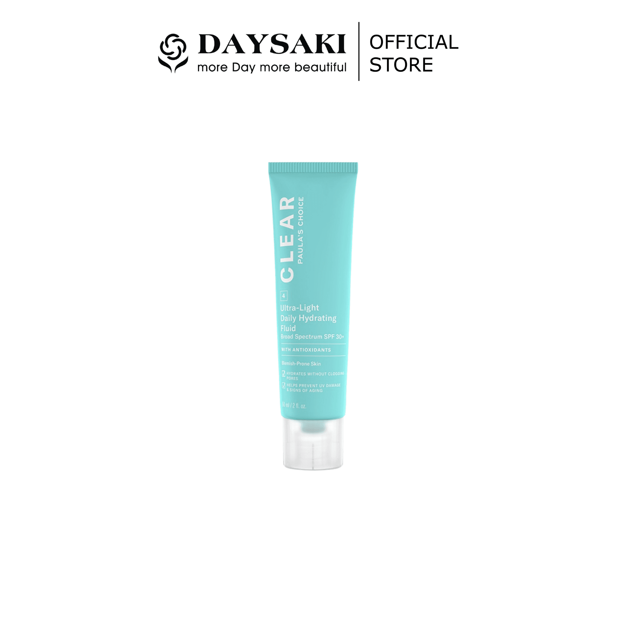 Paulas Choice Kem Dưỡng Da Chống Nắng Dành Cho Da Mụn SPF30 Clear Ultra-Light Daily Hydrating Fluid Broad Spectrum SPF 30+ 60ml