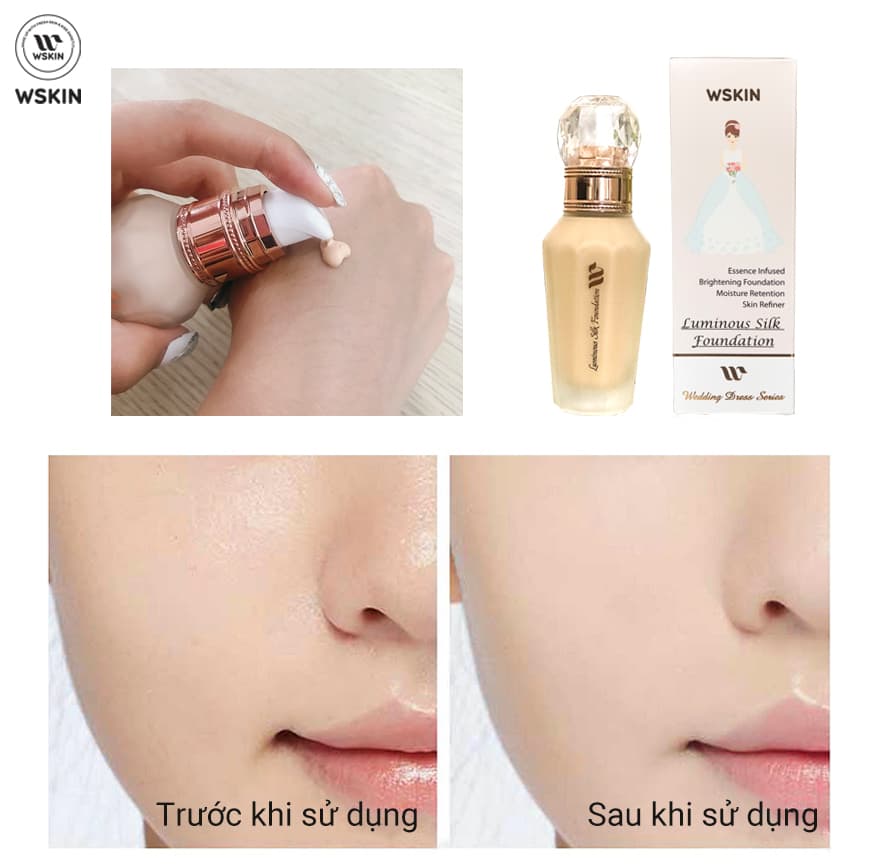 Kem Nền Siêu Che Khuyết Điểm WSKIN Luminous Silk Foundation
