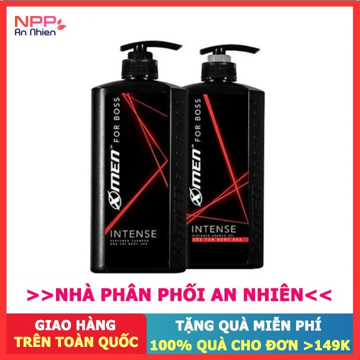 Combo Dầu gội nước hoa 650g + Sữa tắm nước hoa X-Men for Boss Intense 650g- NPP AN NHIÊN