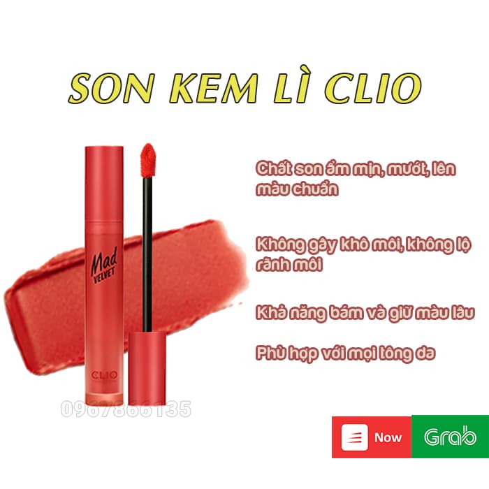 Son kem lì CLIO MAD MATTE TINT 38g màu 05