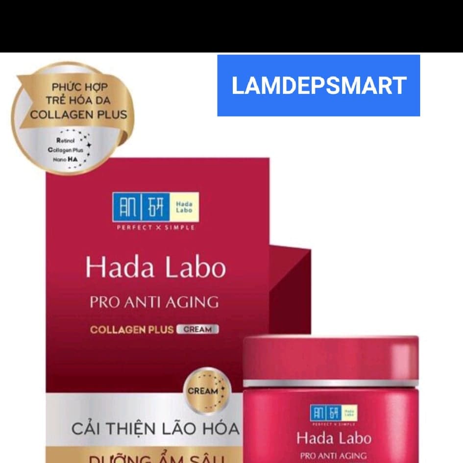 [HCM]Kem dưỡng cải thiện lão hóa Hada Labo Pro Anti Aging Collagen Plus Cream 50g